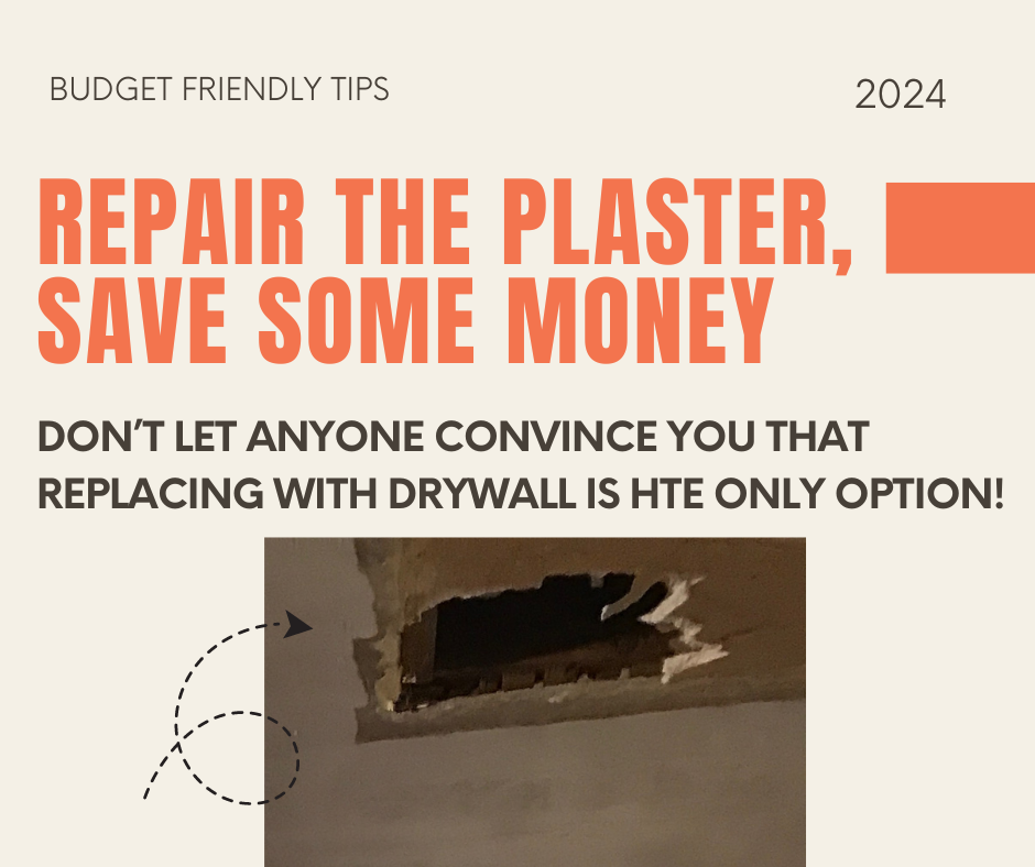 Repair the Plaster, Save Some Money